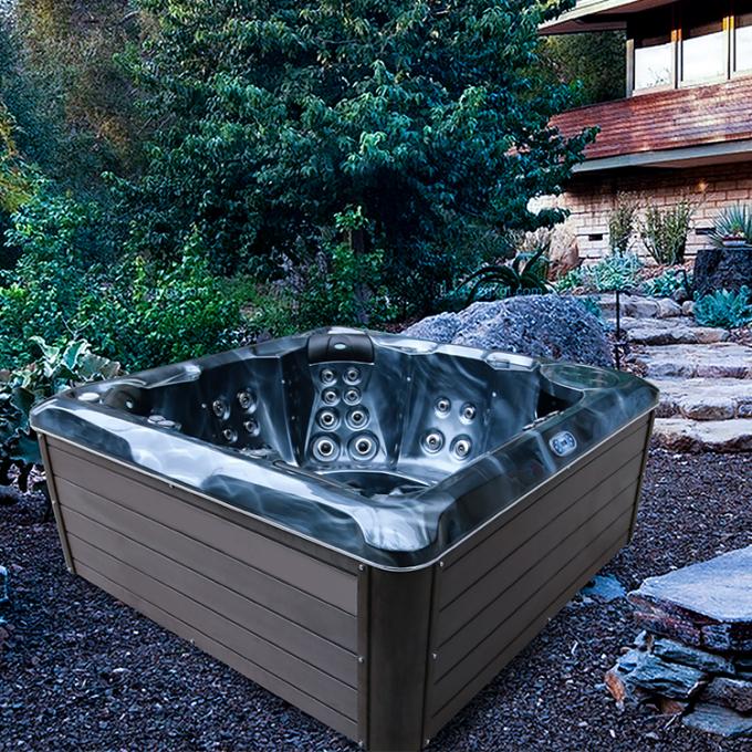 Torbellino al aire libre redondo de la bañera de la tina caliente del balneario del masaje del nuevo diseño para 4-5 personas 0