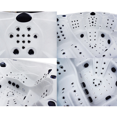 bañera de hidromasaje inteligente independiente para 5 personas con chorros de alto flujo / WiFi / altavoces Bluetooth y sistema Balboa