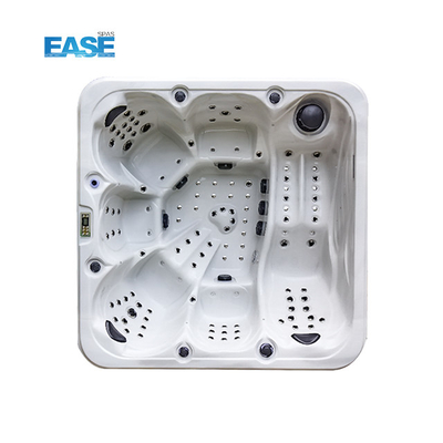 Baño caliente de masaje al aire libre Blanco Spa 124Pcs Total Jets 1 Sillón reclinable