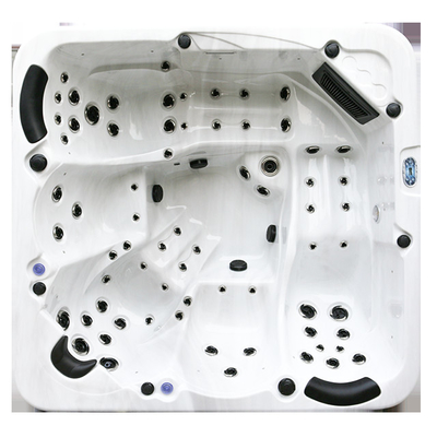 bañera de hidromasaje inteligente independiente para 5 personas con chorros de alto flujo / WiFi / altavoces Bluetooth y sistema Balboa