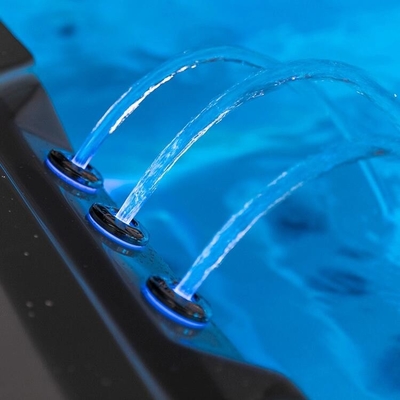 Spa de bañera de hidromasaje acrílica al aire libre Spa al aire libre con jacuzzi personalizado Spa de masaje para 6 personas bañera de hidromasaje con luz led