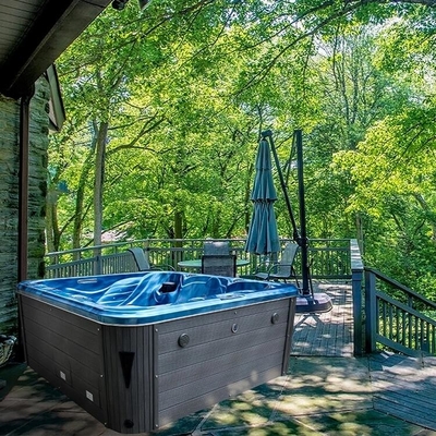 Luxo 6 personas bañeras de hidromasaje para exteriores Piscinas acrílicas con función de masaje Spa de natación para la familia