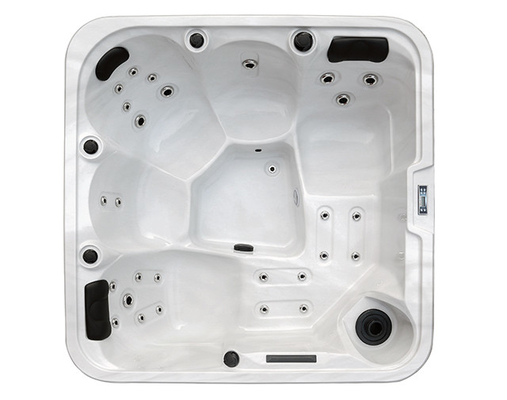 Cuenca de acrílico de 5 personas luz LED hidroterapia bañera de hidromasaje E-371S