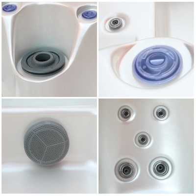 bañera de lujo para 5 personas con bañera de hidromasaje acrílica con altavoz Bluetooth