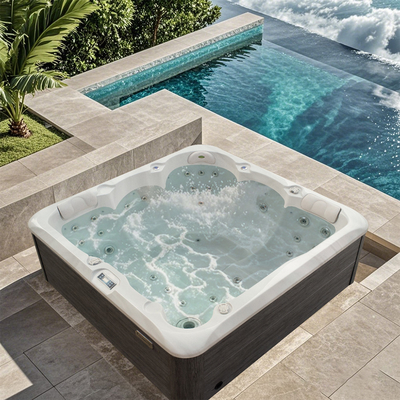Acrílico para 5 personas Baño al aire libre Spa piscina jardín relajación masaje jacuzzi bañeras de hidromasaje