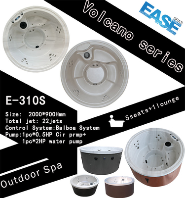 5-6 personas Bluetooth WiFi Redonda bañera de hidromasaje Spa Balbao 3kW Calentadores