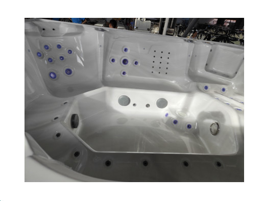 Océano Wave Rectángulo acrílico blanco puro bañera exterior SPA bañeras