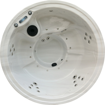 bañera de hidromasaje acrílica con 5 personas con calefacción de 3 kW y altavoces Bluetooth