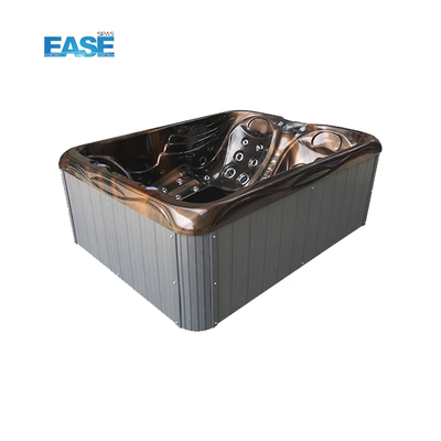 1pc luz LED rectángulo 350kg 3KW 220V bañera caliente con 1pc bomba de circulación y enfriador