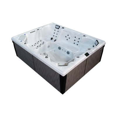 bañera de hidromasaje eléctrica rectangular con 73 chorros y 16 chorros de aire