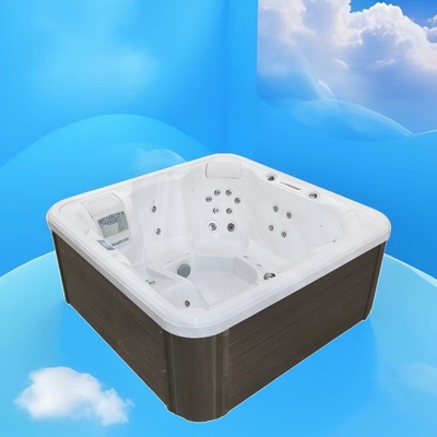 Masaje acrílico independiente bañera de calefacción bañera de baño de baño de baño en el exterior bañera de hidromasaje
