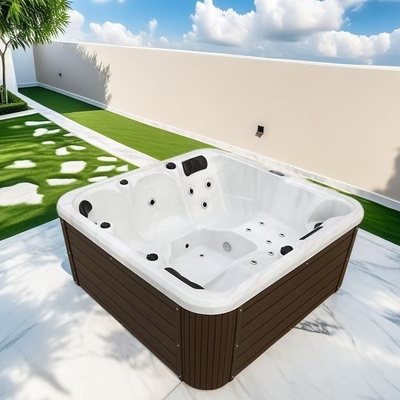 OEM Spa Factory 5 personas Masaje Jacuzzi Jacuzzi bañera de agua caliente al aire libre con sistema de limpieza automática