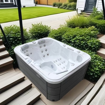 3-4 personas Jacussii Spa al aire libre bañera de hidromasaje con luces LED y energía- Diseño