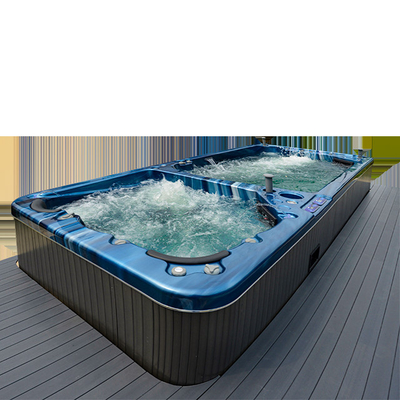 Piscina sin fin al aire libre de la nadada de Whirlpool de la zona de la nadada de la piscina dual de lujo del balneario