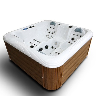 Jacuzzi al aire libre Masaje acrílico Spa bañera para 4 personas para hidroterapia relajante