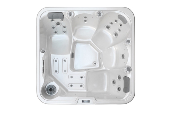 Tinas calientes del masaje de acrílico de E-371S LOS 2M*2M Pearl White para el Jacuzzi al aire libre