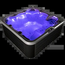 Medio hundido Simple Moderno 8 Personas SPA Jacuzzi En Mármol Blanco
