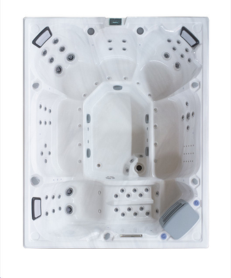 Océano Wave Rectángulo acrílico blanco puro bañera exterior SPA bañeras