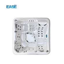 bañera caliente rectangular para 3 personas con generador de ozono acrílico Aristech y luz submarina