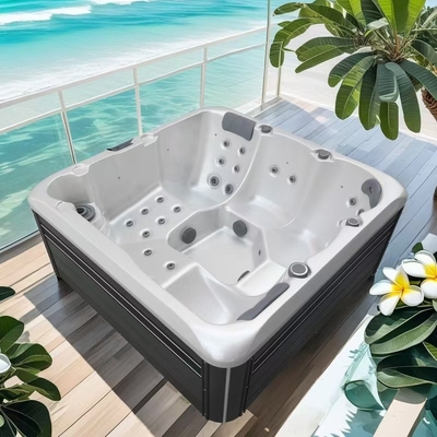 bañera de hidromasaje de jardín de diseño moderno de 5 personas con WiFi, bañera de masaje acrílico con certificación CE/ETL/SAA/ISO