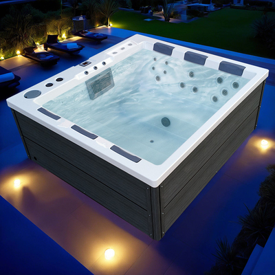 Cubo de masaje acrílico personalizado Piscina familiar SPA Cubo de hidromasaje de ahorro de energía y anticongelante